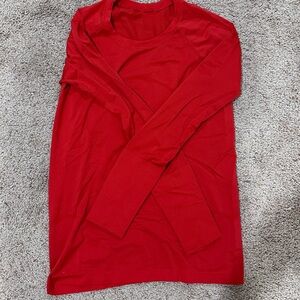 Lululemon Swiftly Tech Long Sleeve 2.0, hot heat (red), Size 10
